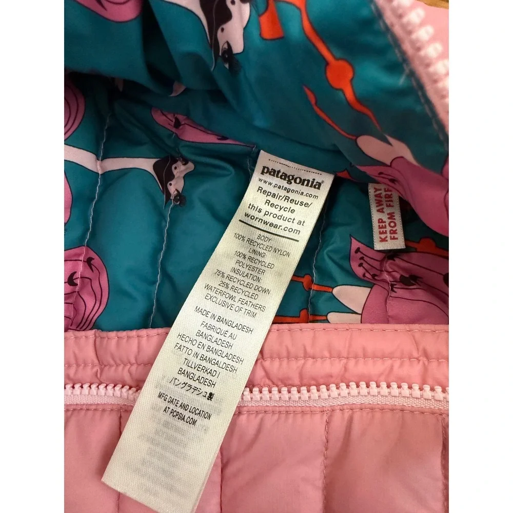 Patagonia Kids Baby Down Pink Puffer Jacket 3-6M 60446 Recycled Down